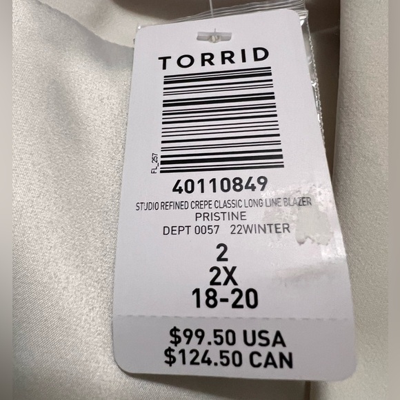 Torrid SoHo Studio Refined Crepe Blazer BNWT Size 2 - Picture 4 of 12